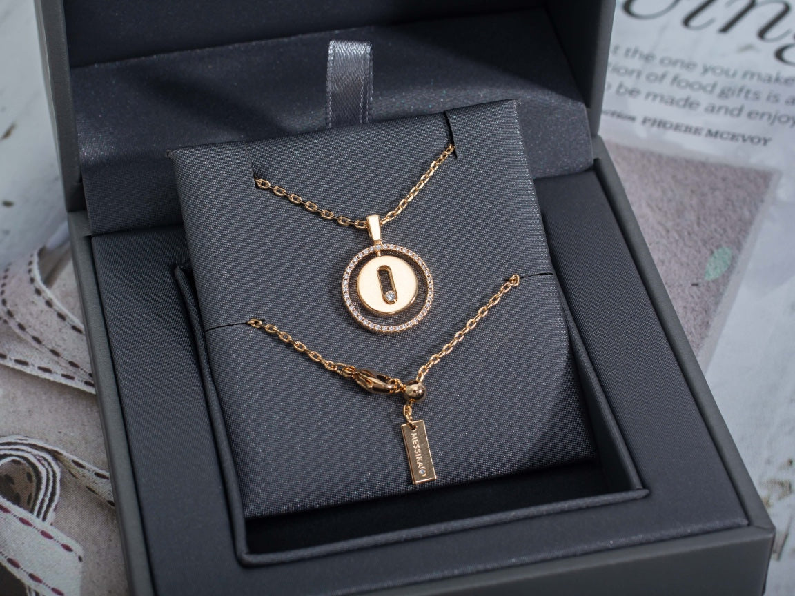 [Amore]LUCKY MOVE PM NECKLACE PINK GOLD DIAMOND