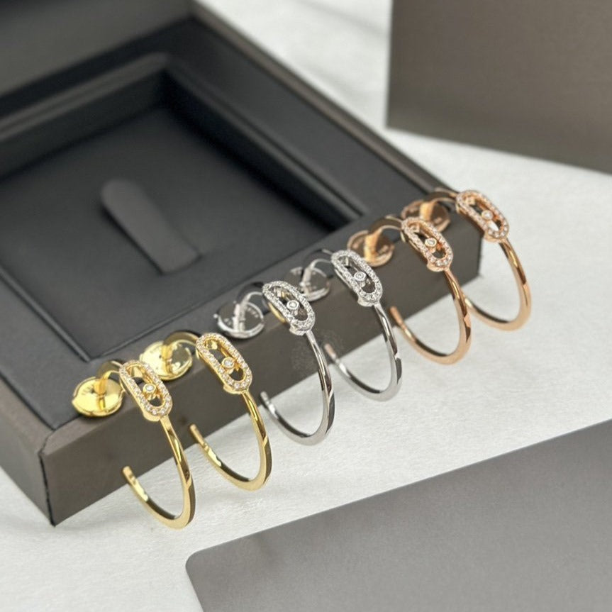 [Amore]CREOLES MOVE UNO PM DIAMOND EARRINGS