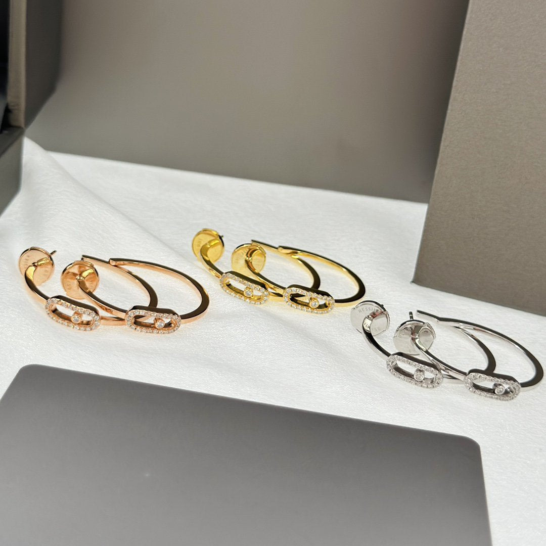 [Amore]CREOLES MOVE UNO PM DIAMOND EARRINGS