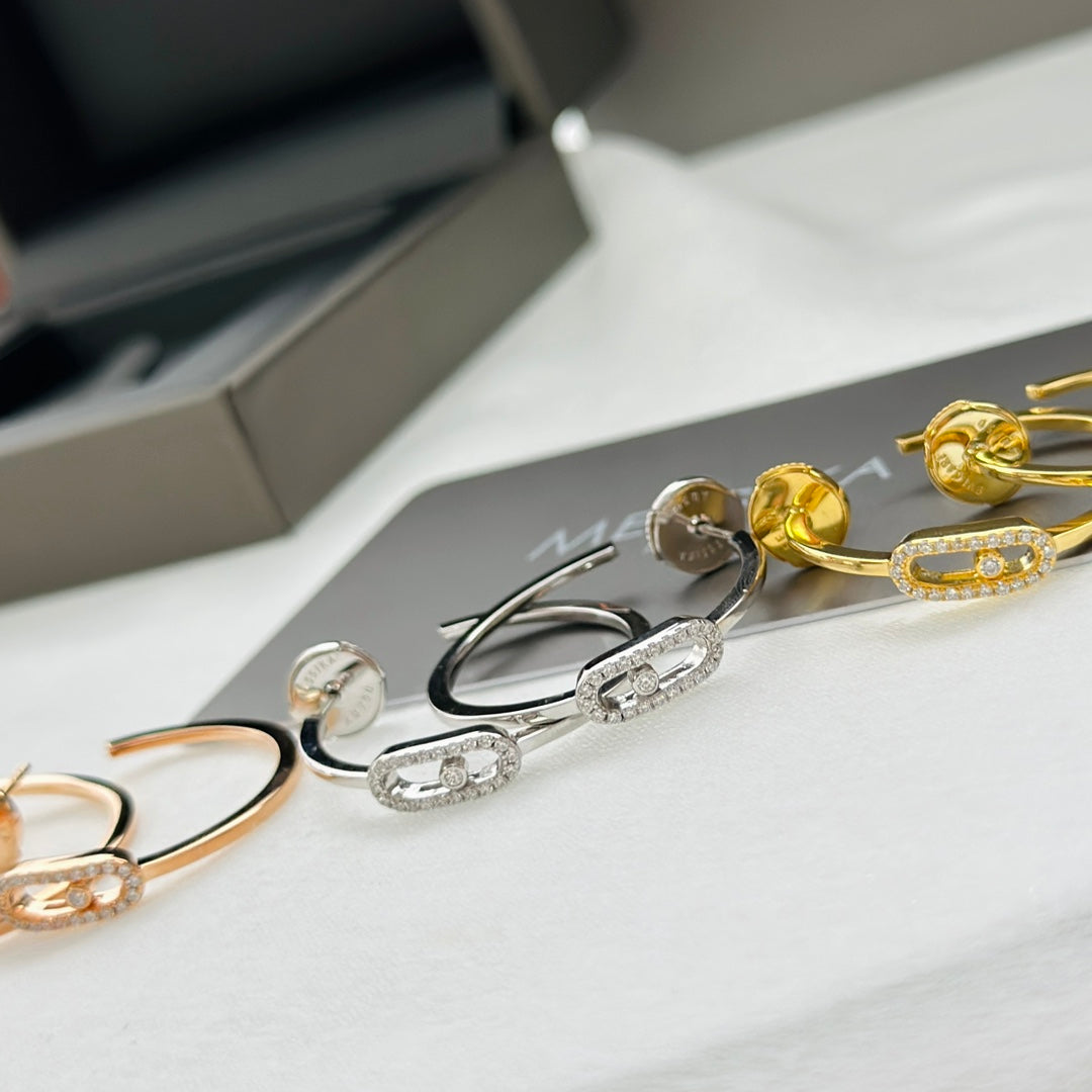 [Amore]CREOLES MOVE UNO PM DIAMOND EARRINGS