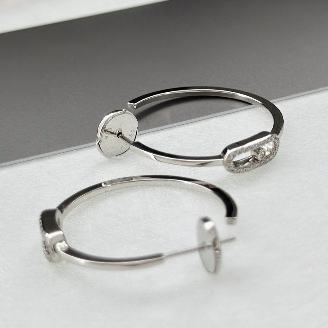 [Amore]CREOLES MOVE UNO PM DIAMOND EARRINGS