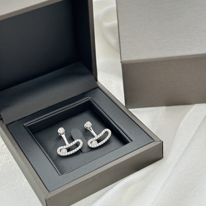 [Amore]MOVE UNO SILVER DIAMOND EARRINGS