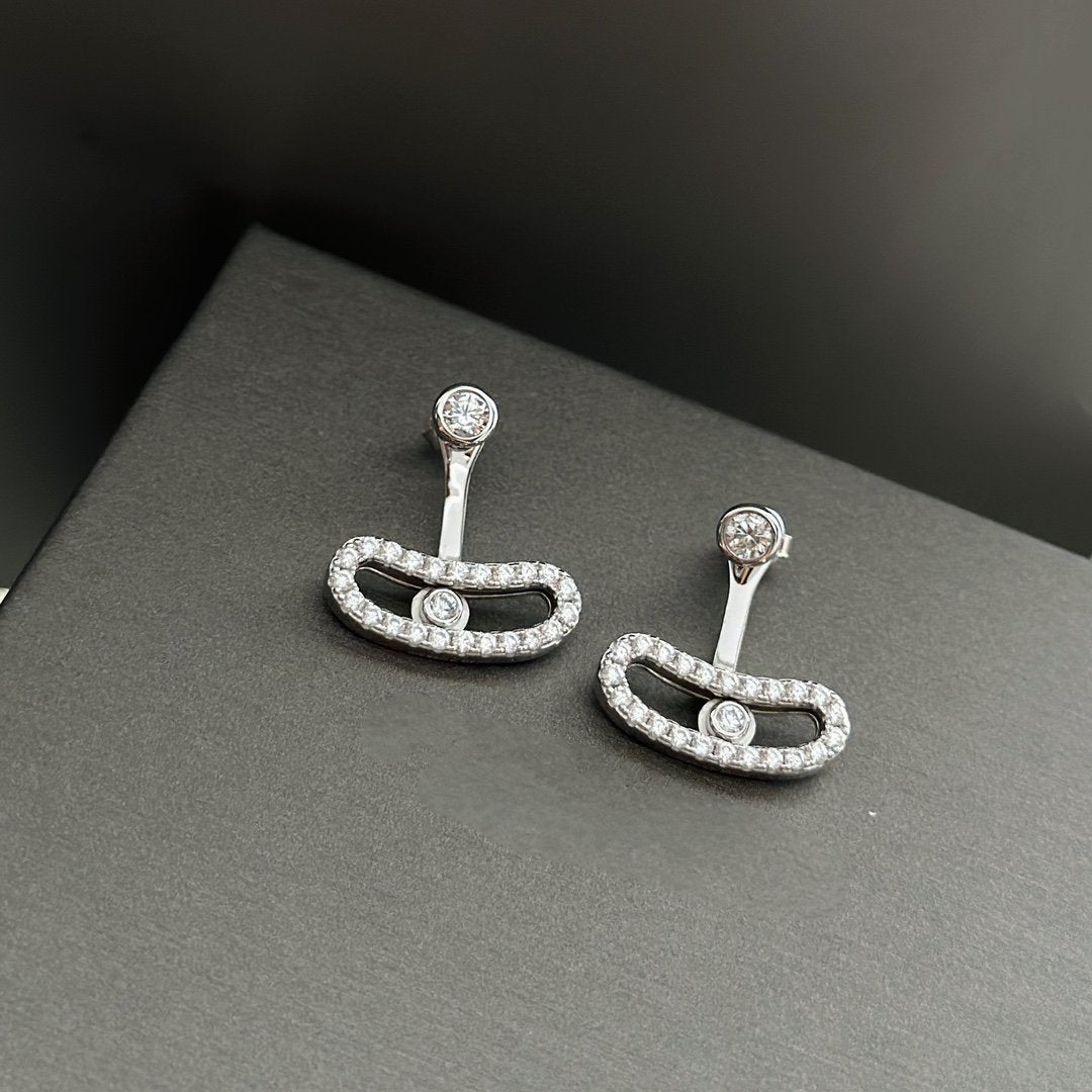 [Amore]MOVE UNO SILVER DIAMOND EARRINGS