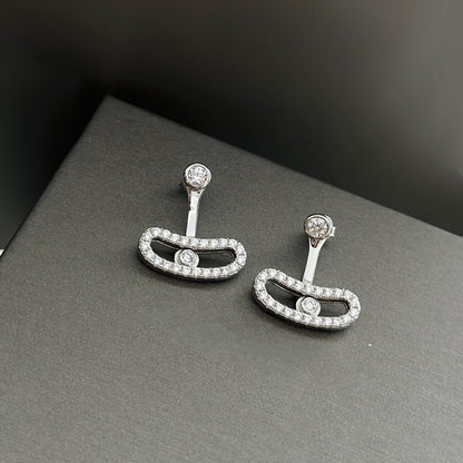 [Amore]MOVE UNO SILVER DIAMOND EARRINGS