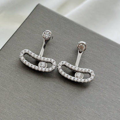 [Amore]MOVE UNO SILVER DIAMOND EARRINGS