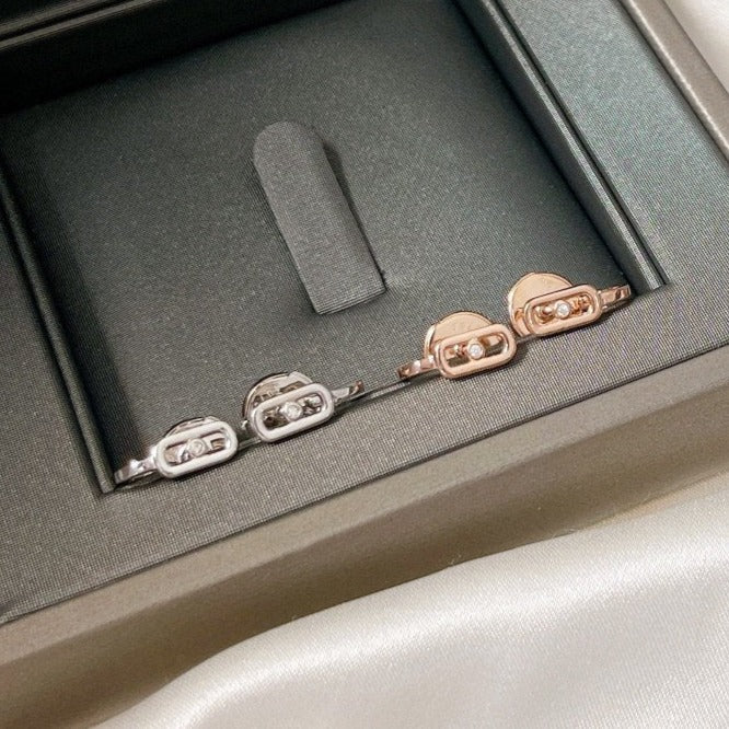 [Amore]CREOLES MOVE UNO MINI 1 DIAMOND EARRINGS