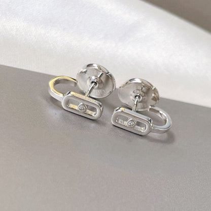 [Amore]CREOLES MOVE UNO MINI 1 DIAMOND EARRINGS
