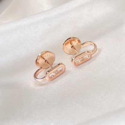 [Amore]CREOLES MOVE UNO MINI 1 DIAMOND EARRINGS