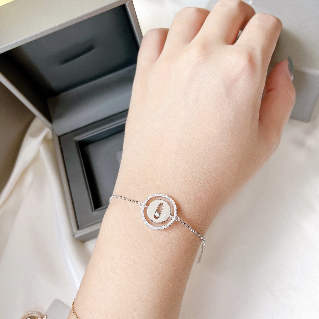 [Amore]LUCKY MOVE PAVED DIAMOND BRACELET