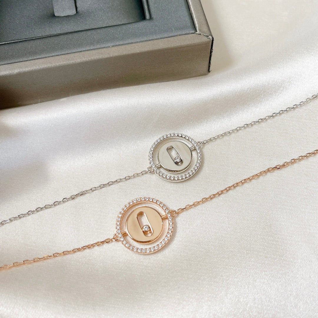 [Amore]LUCKY MOVE PAVED DIAMOND BRACELET