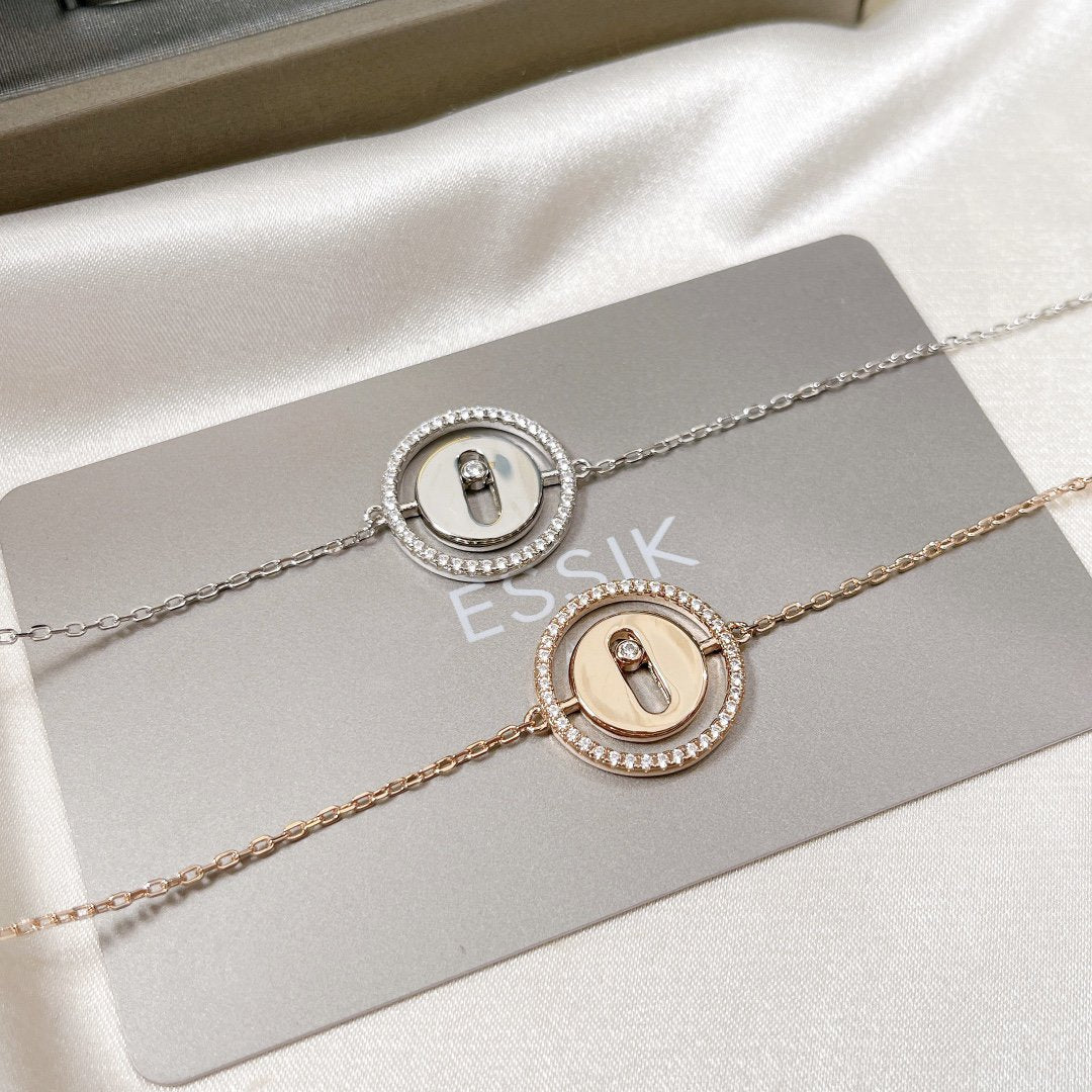 [Amore]LUCKY MOVE PAVED DIAMOND BRACELET