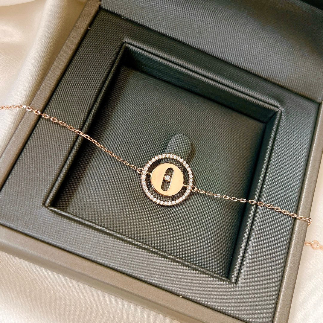 [Amore]LUCKY MOVE PAVED DIAMOND BRACELET