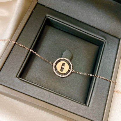 [Amore]LUCKY MOVE PAVED DIAMOND BRACELET