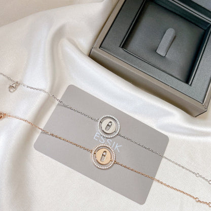 [Amore]LUCKY MOVE PAVED DIAMOND BRACELET