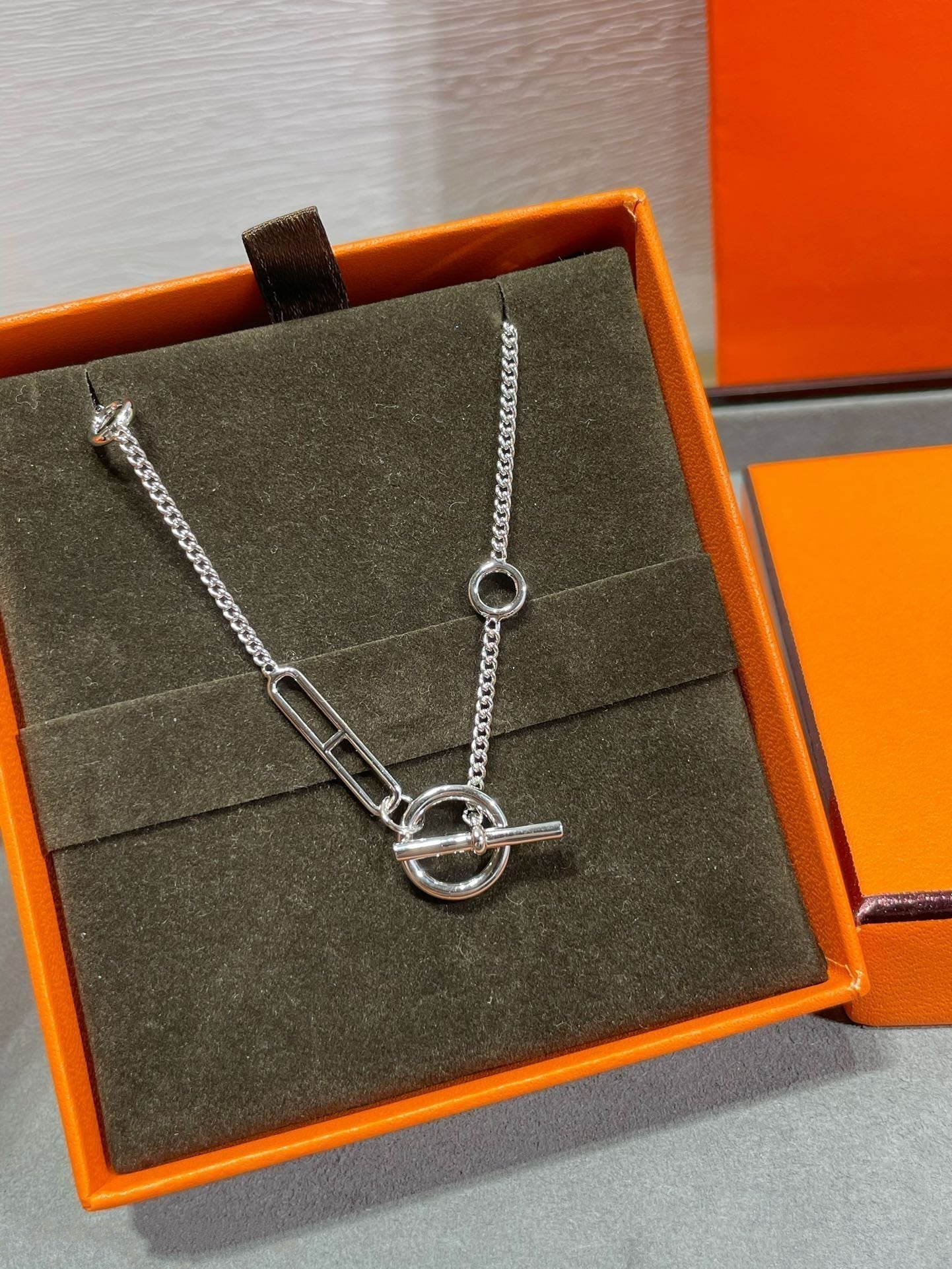 [Amore]HM STERLING CHAINE D'ANCRE HEART