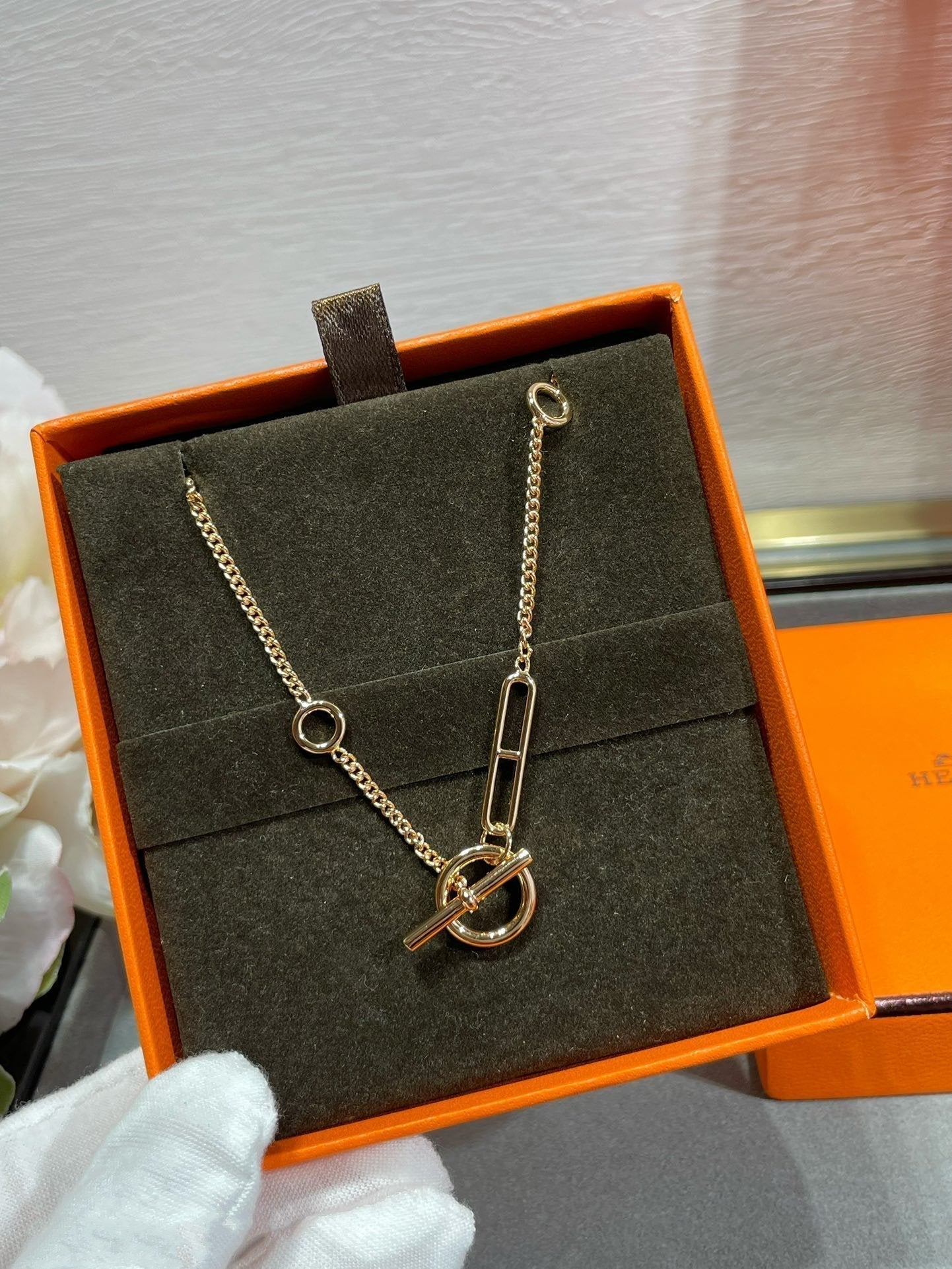 [Amore]HM STERLING CHAINE D'ANCRE HEART