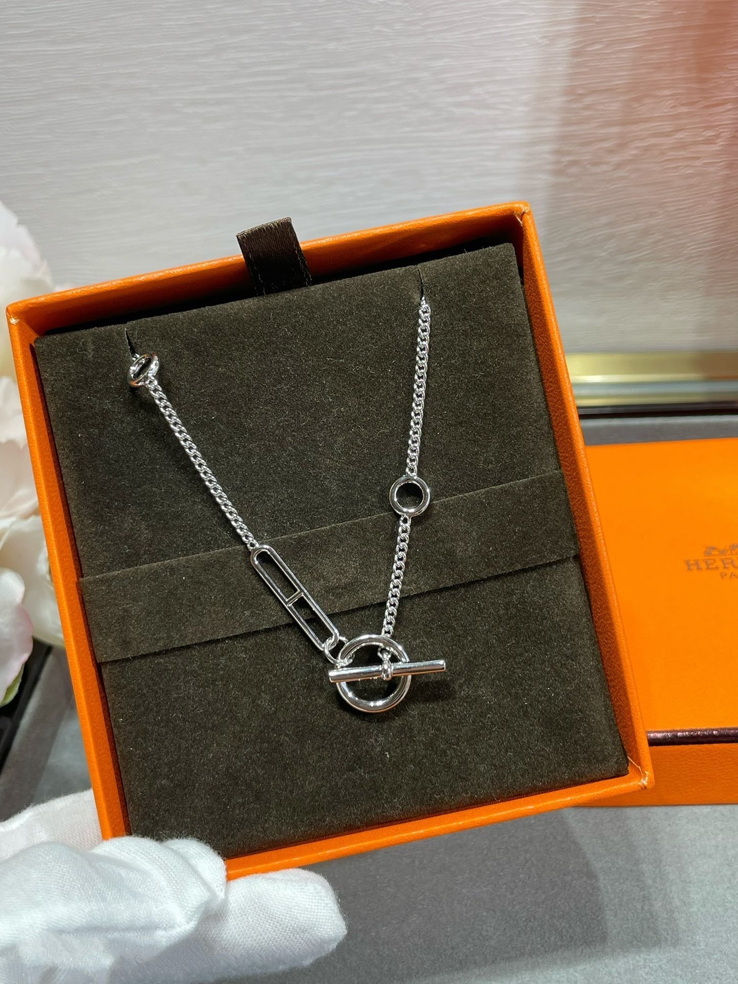 [Amore]HM STERLING CHAINE D'ANCRE HEART