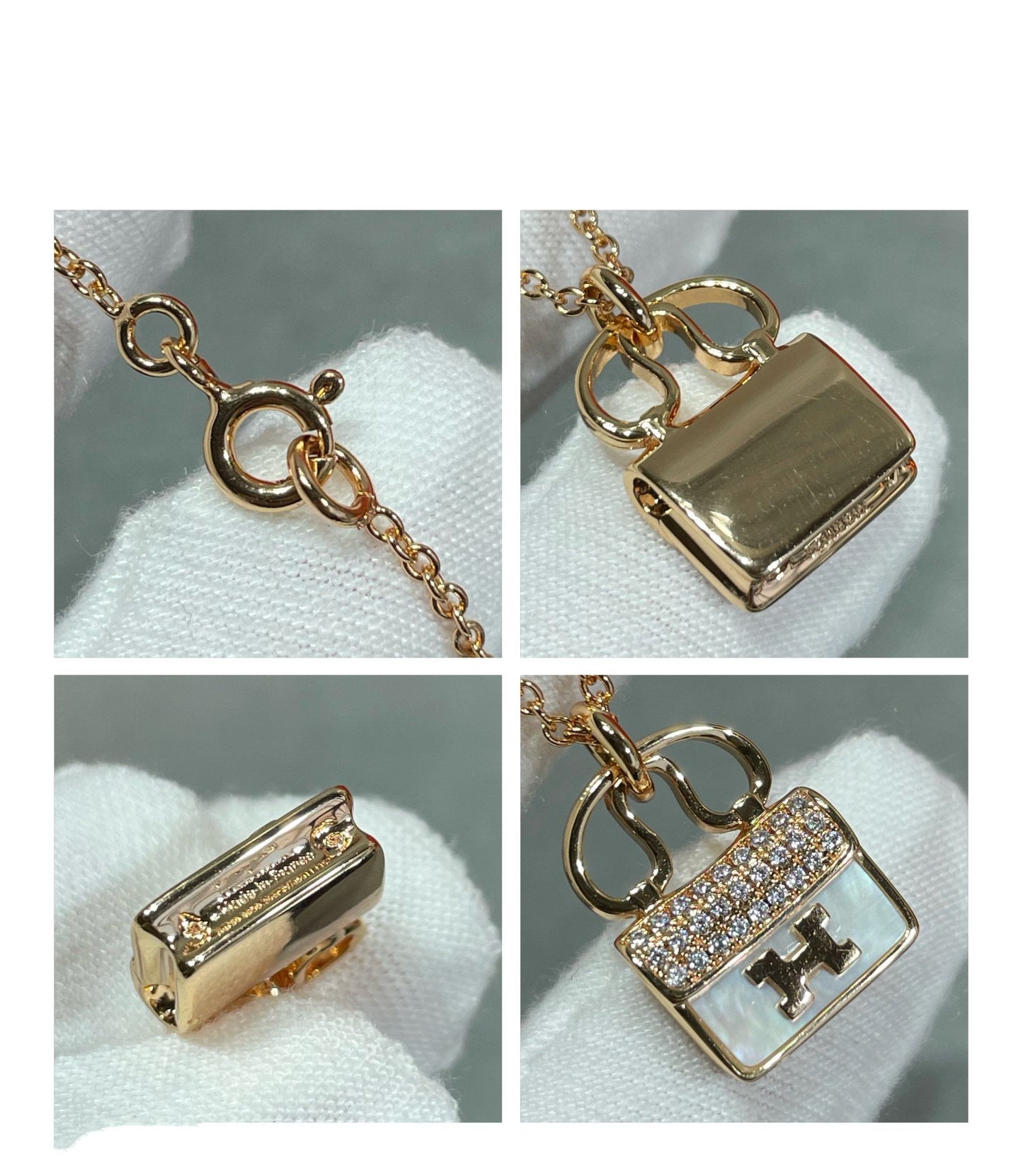 [Amore]H CIRCE MOISSANITE PENDANT NECKLACE GOLD