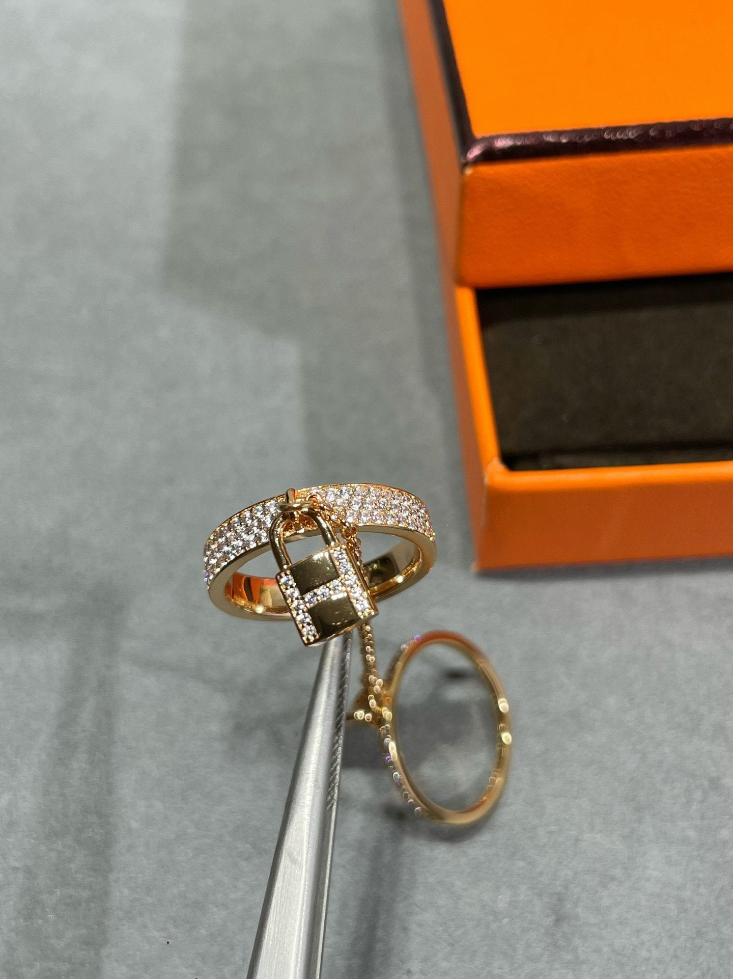 [Amore]HM KELLY CLOCHETTE DOUBLE RING IN  WITH DIAMONDS