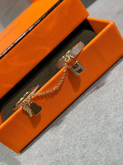 [Amore]HM KELLY CLOCHETTE DOUBLE RING IN  WITH DIAMONDS