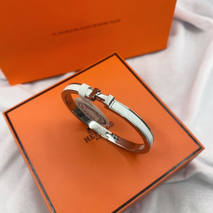[Amore]CLASSIC HM CLIC WHITE 8MM ENAMEL BRACELET
