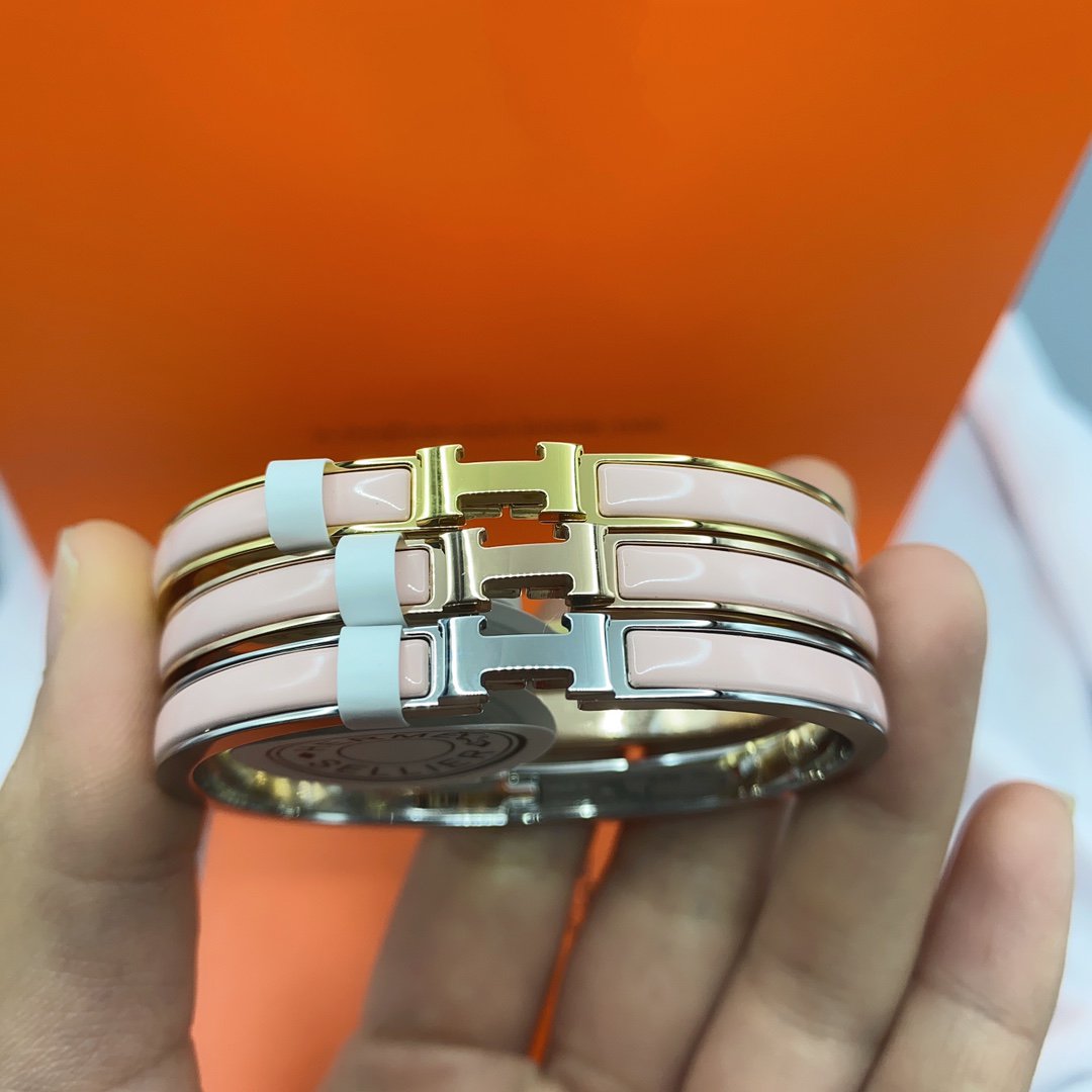 [Amore]CLASSIC HM CLIC  PINK 8MM ENAMEL BRACELET
