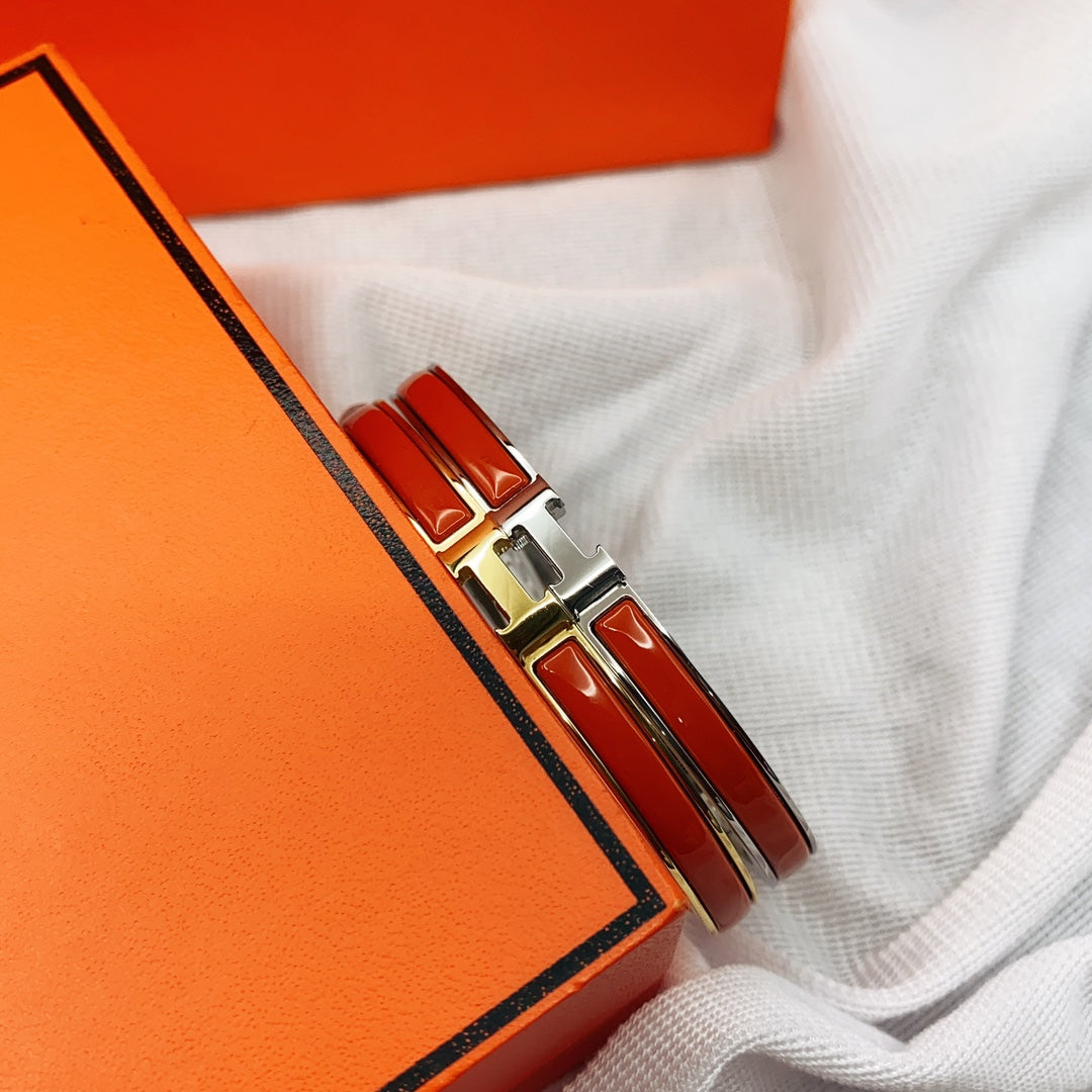 [Amore]CLASSIC HM CLIC RED 8MM ENAMEL BRACELET
