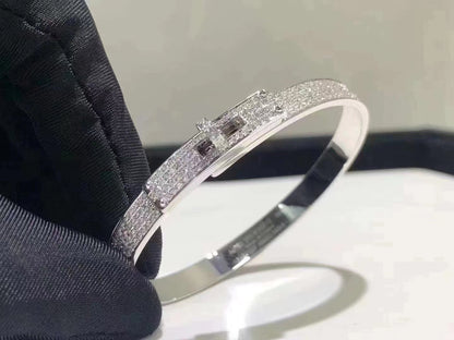 [Amore]HM KELLY BRACELET IN SILVER AND FULL PAVE DIAMOND