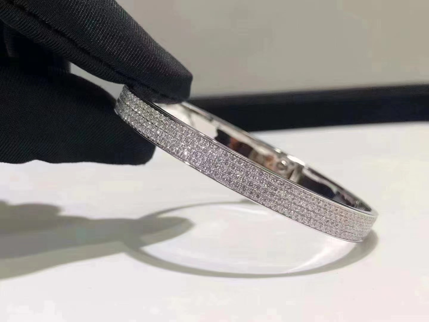 [Amore]HM KELLY BRACELET IN SILVER AND FULL PAVE DIAMOND