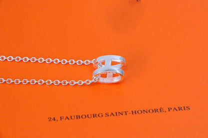 [Amore]HM NECKLACE H LETTER OVAL SERIES