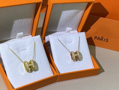 [Amore]HM CLIC YELLOW ENAMEL GOLD NECKLACE