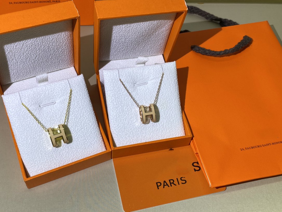 [Amore]HM CLIC YELLOW ENAMEL GOLD NECKLACE