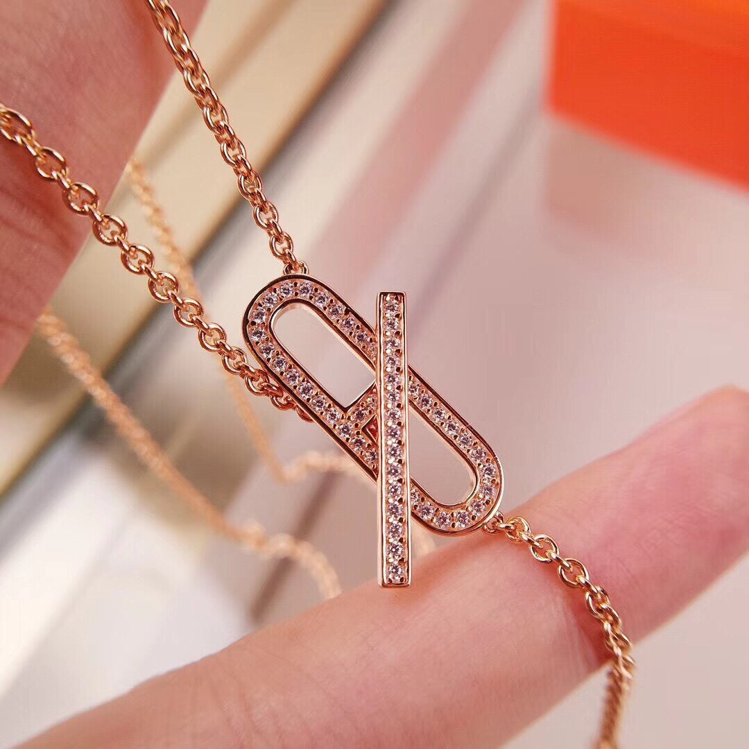 [Amore]HM FIRE PIG NOSE NECKLACE TRENDY STREET