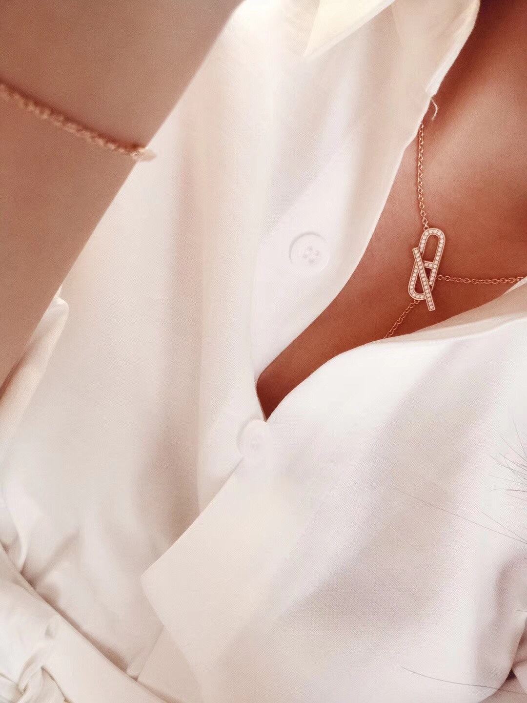 [Amore]HM FIRE PIG NOSE NECKLACE TRENDY STREET