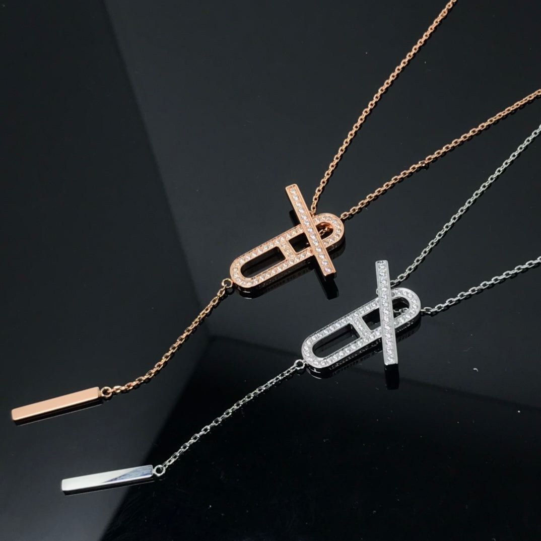 [Amore]HM NECKLACE PLATINUM ROSE GOLD DIAMOND