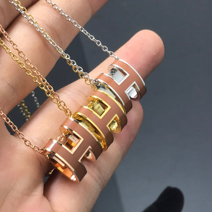 [Amore]H NECKLACE BROWN