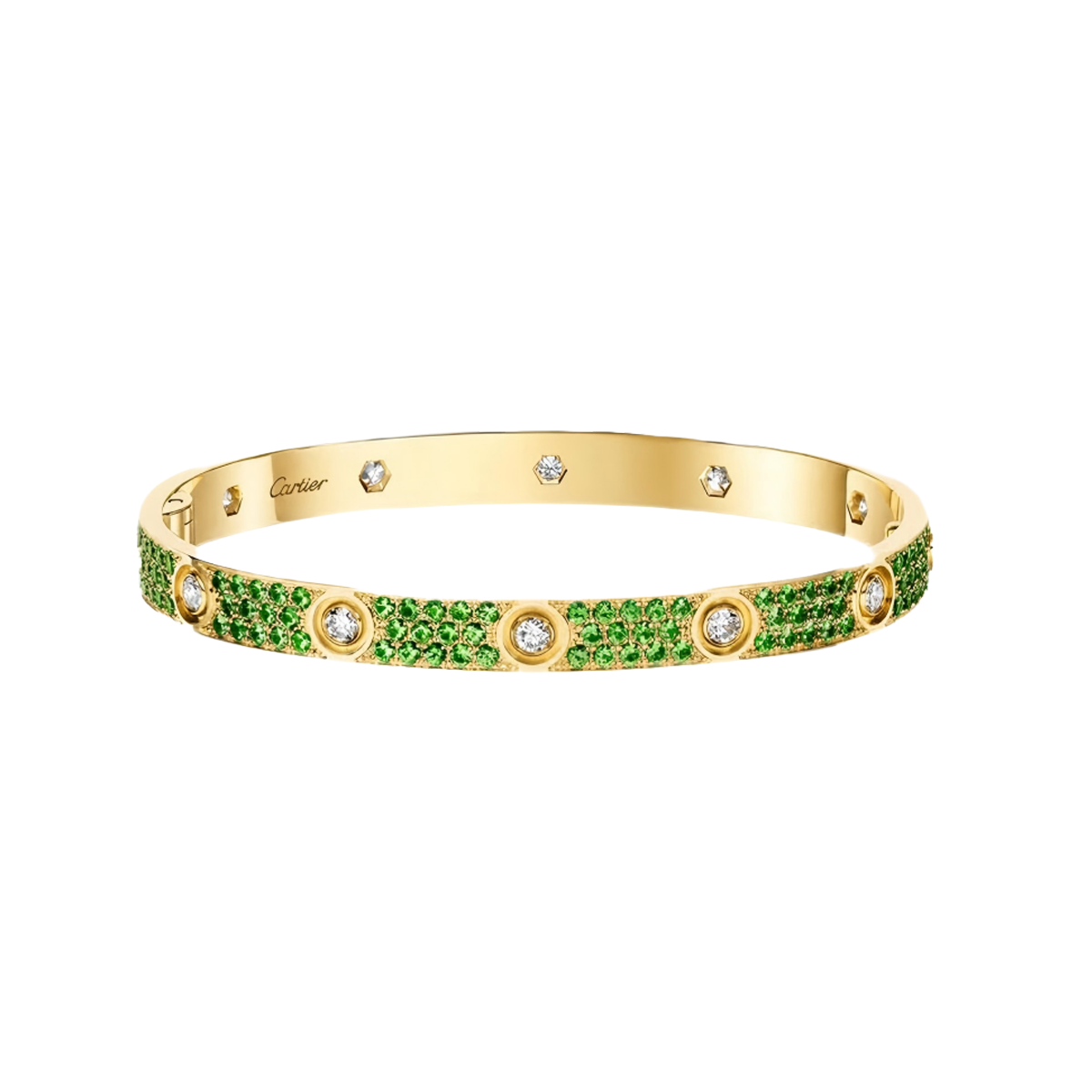 [Amore]2026 PAVE GEMSTONE LOVE BRACELET 6.1MM 10 DIAMONDS