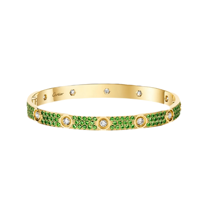 [Amore]2026 PAVE GEMSTONE LOVE BRACELET 6.1MM 10 DIAMONDS