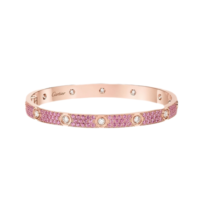 [Amore]2026 PAVE GEMSTONE LOVE BRACELET 6.1MM 10 DIAMONDS