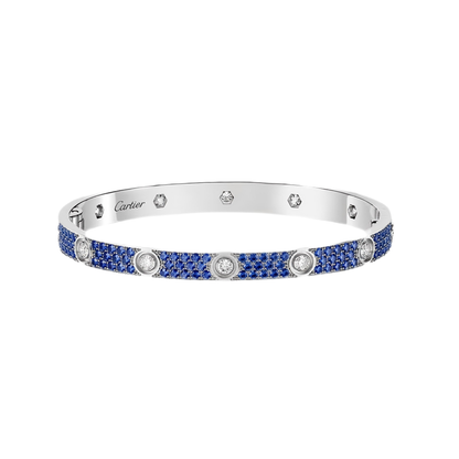 [Amore]2026 PAVE GEMSTONE LOVE BRACELET 6.1MM 10 DIAMONDS