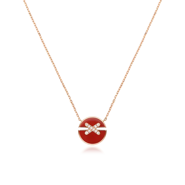 [Amore]JEUX DE ROSE GOLD DIAMOND NECKLACE