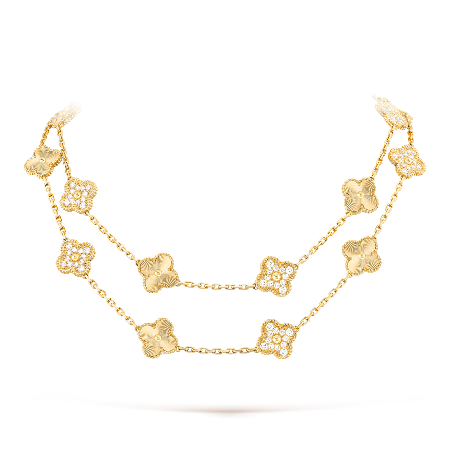 [Amore]CLOVER 20 MOTIFS LASER DIAMOND NECKLACE