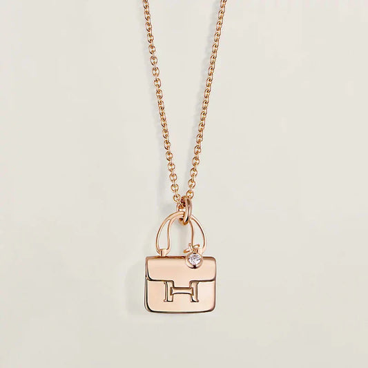 [Amore]AMULETTE PEDANT ROSE GOLD NECKLACE