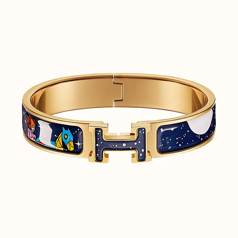 [Amore]H STAR AND MOON BRACELET 12MM