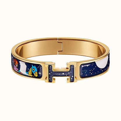[Amore]H STAR AND MOON BRACELET 12MM