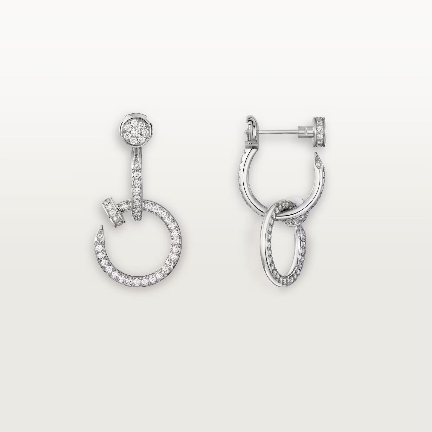[Amore]JUSTE FULL DIAMOND DOUBLE EARRINGS