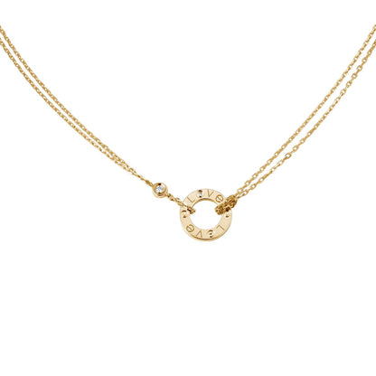 [Amore]LOVE NECKLACE 16MM 2 DIAMONDS