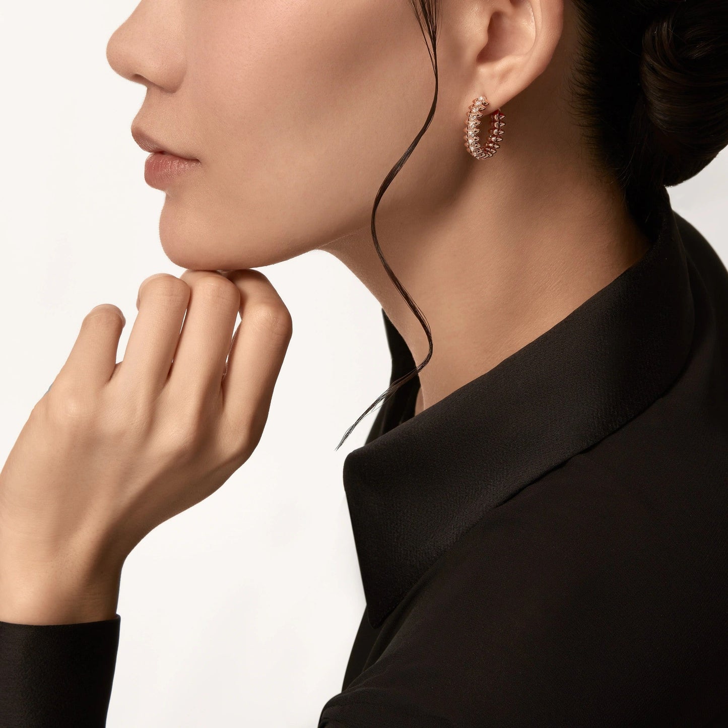 [Amore]CLASH FULL DIAMOND MEDIUM EARRINGS