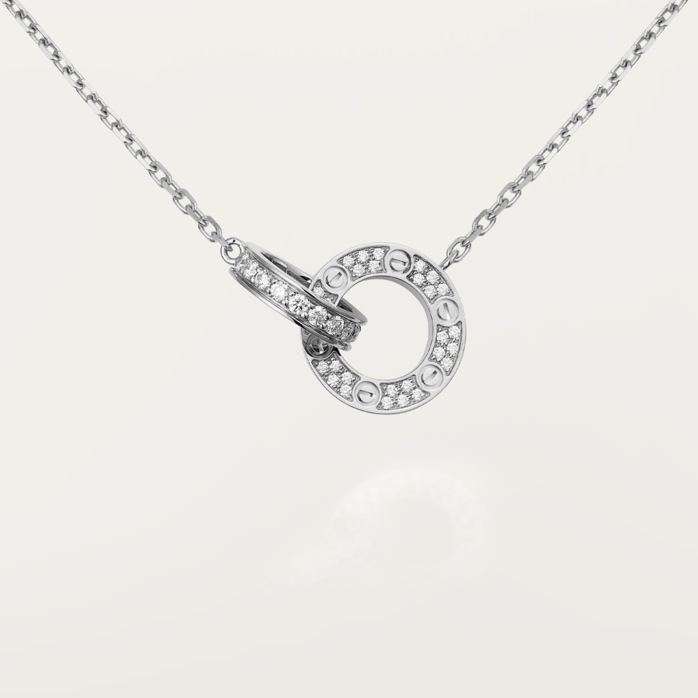 [Amore]LOVE  FULL DIAMOND PENDANT NECKLACE