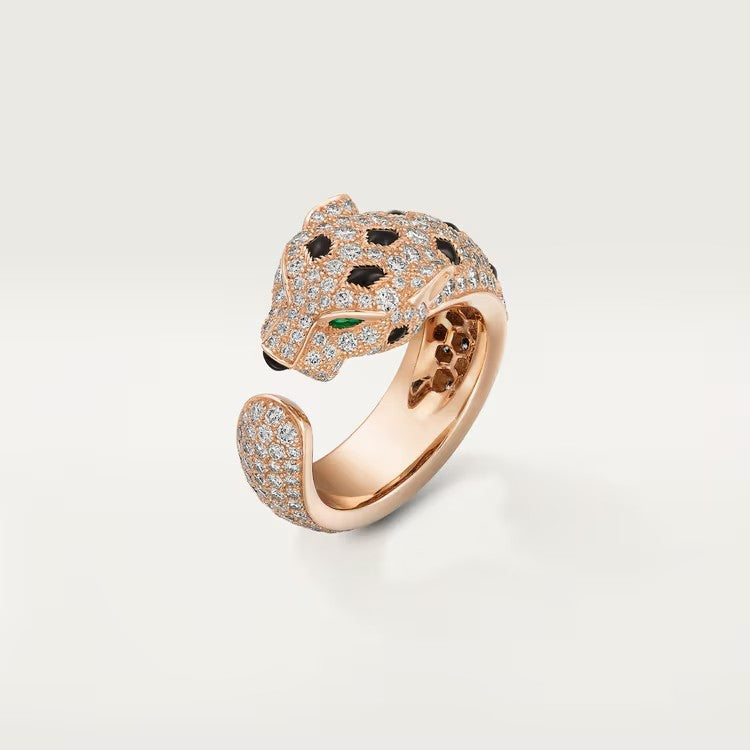 [Amore]PANTHERE SPOTTED FULL DIAMOND MEDIUM RING